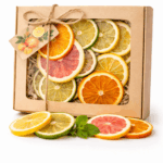 Citrusence Cutie Cadou Decor Citrice Mică – Felii Mixte 150 g