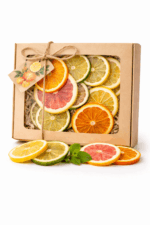 Citrusence Cutie Cadou Decor Citrice Mică – Felii Mixte 150 g